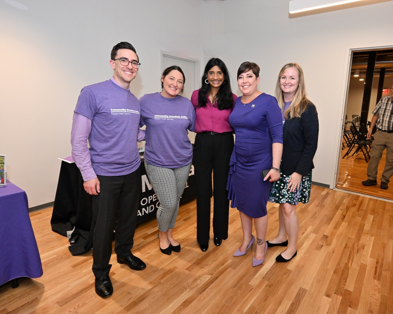 Lt. Gov Aruna K. Miller with four other people