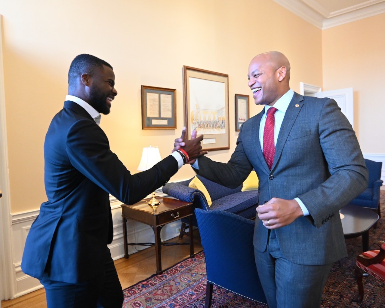 Governor Moore Welcomes Frances Tiafoe To The State House