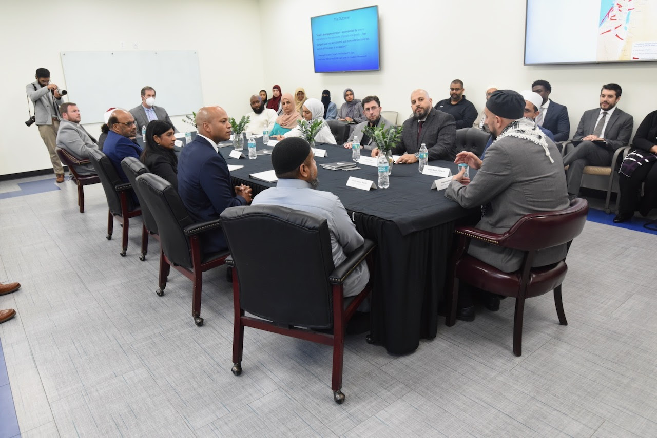 Governor Moore and Lt. Governor Miller meet with Muslim community leaders in Baltimore.