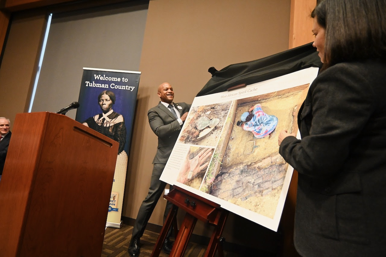 Governor Wes Moore today joined local, state and federal partners at the Harriet Tubman Underground Railroad Visitor Center in Dorchester County to announce the discovery of a home where enslaved people lived on the Thompson Farm, the birthplace of Harriet Tubman.