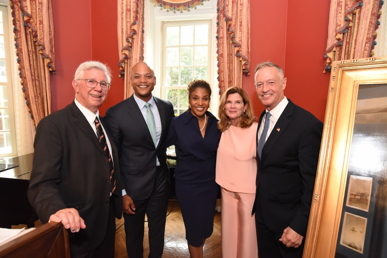 Governor Wes Moore this evening unveiled the official portraits of Governor Martin O’Malley and First Lady Judge Catherine O’Malley during a celebration hosted at Government House.