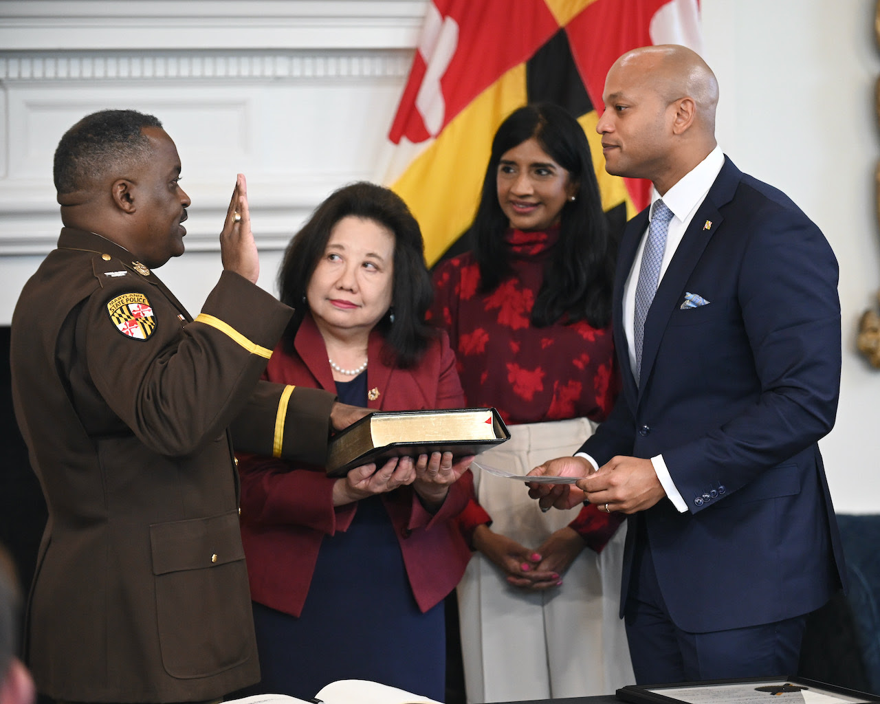Governor Wes Moore swore in Lieutenant Colonel Roland L. Butler, Jr. as the Superintendent of the Maryland Department of State Police.