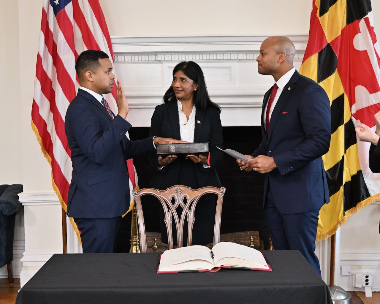 Governor Wes Moore swore in Paul Monteiro as Department of Service and Civic Innovation Secretary